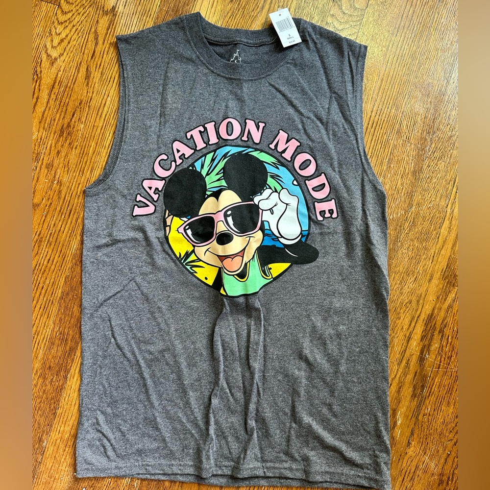 Vacation Mode Disney Mickey Graphic Tank. Size small.  NWT.  Gender Neutral.